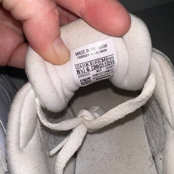 Reebok Classics Womens 8.5 White Leather Lace Up Sneakers Athletic Shoes - Picture 5 of 8